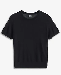 I.n.c. International Concepts Women's Lightweight Metallic-Knit Short-Sleeve Sweater, Macy's Exclusive