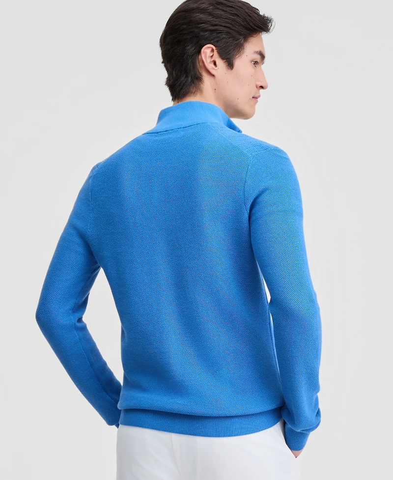 Michael Kors Men's Mouline Texture Quarter-Zip Sweater