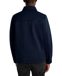 Karl Lagerfeld Paris Men's Twill Collared Shirt Jacket