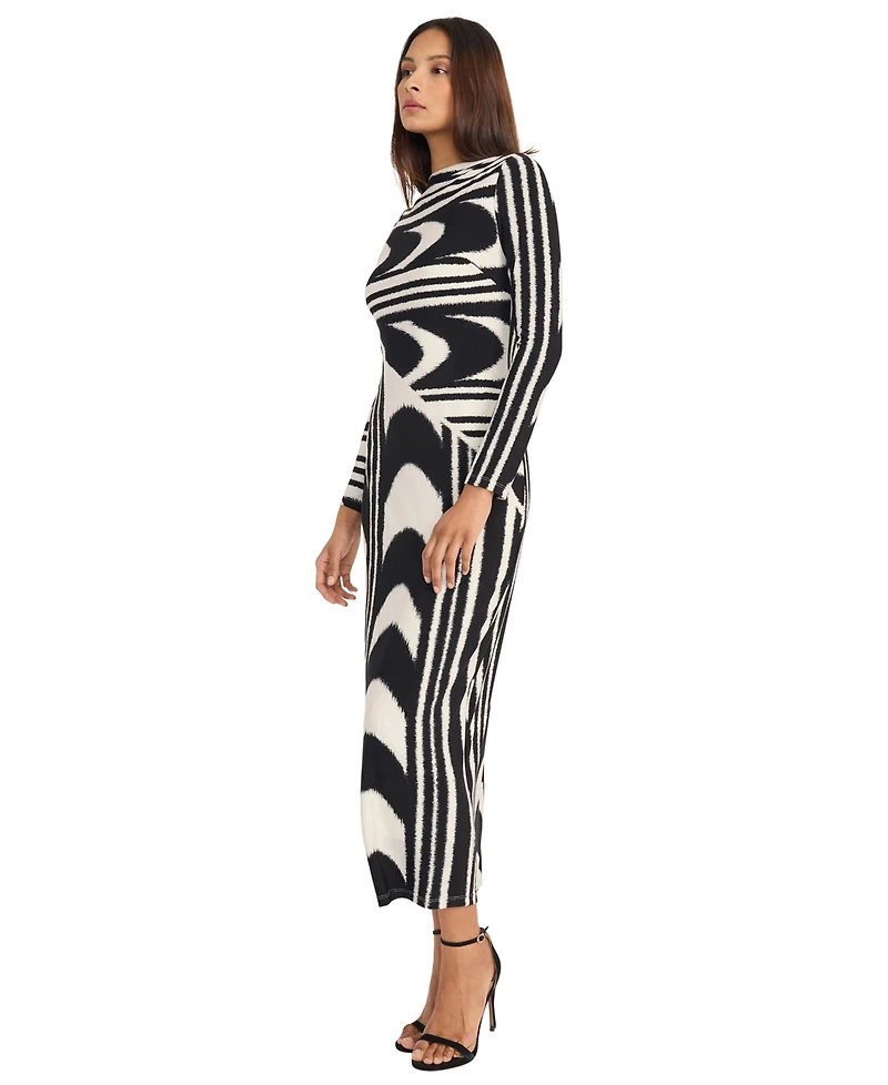 Donna Morgan Women's Long-Sleeve Midi Dress