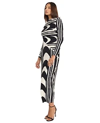 Donna Morgan Women's Long-Sleeve Midi Dress