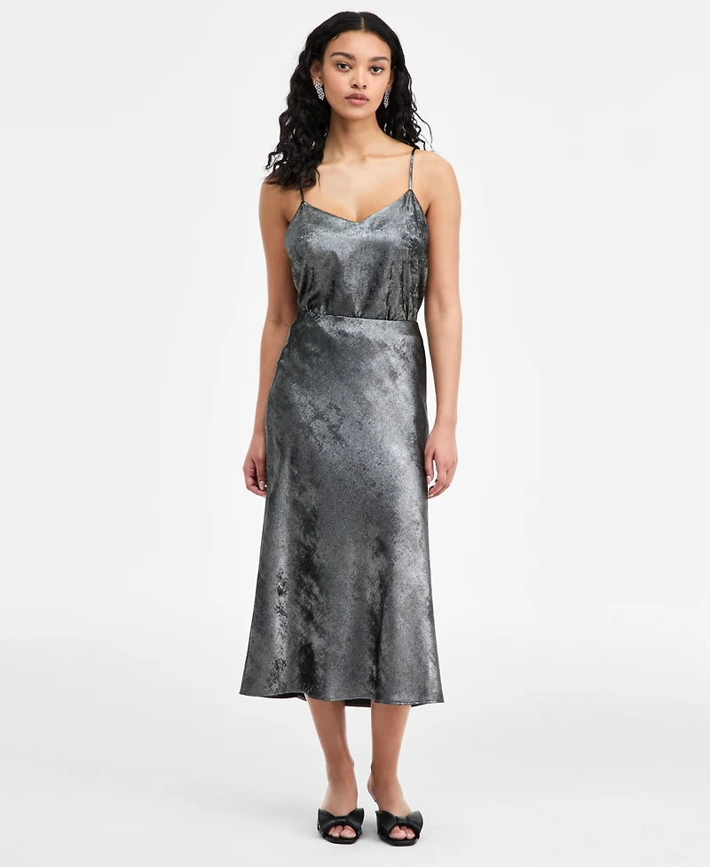 On 34th Metallic Midi Slip Skirt, Macy's Exclusive