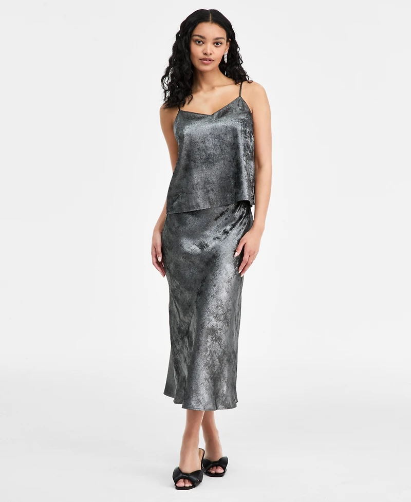 On 34th Juniors' Metallic V-Neck Camisole Top, Macy's Exclusive