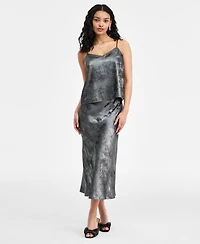 On 34th Juniors' Metallic V-Neck Camisole Top, Macy's Exclusive