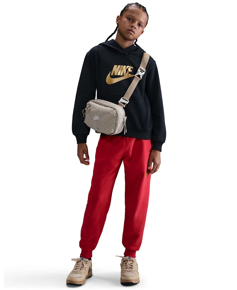 Nike Big Kids' Sportswear Gold Holiday Satin Club Fleece Hoodie