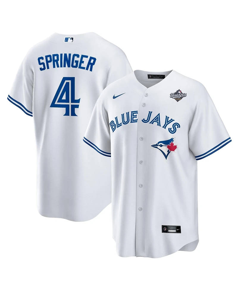 Nike Men's George Springer White Toronto Blue Jays 2025 World Series Home Replica Player Jersey