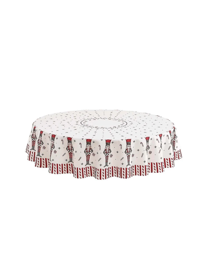 Avanti Nutcracker Candy 70" Round Tablecloth