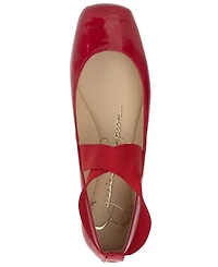 Jessica Simpson Women's Mandalaye Elastic Criss-Cross Ankle Strap Ballet Flats