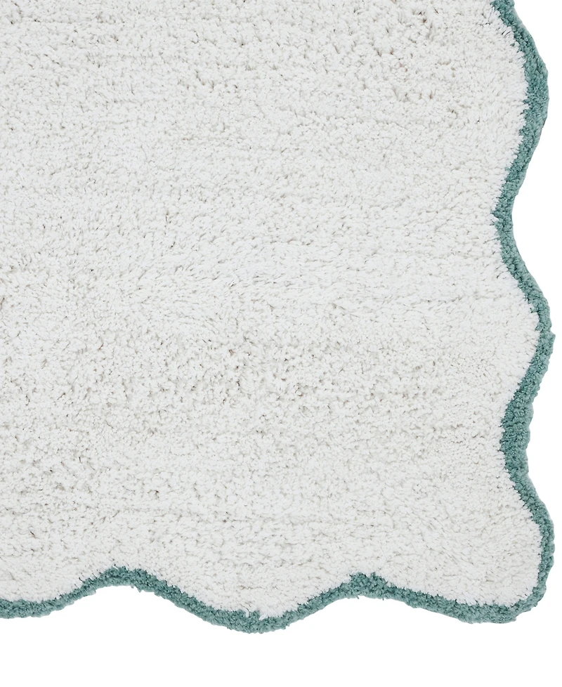 Vcny Home Scallop Cotton Bath Rug, 21" x 34"