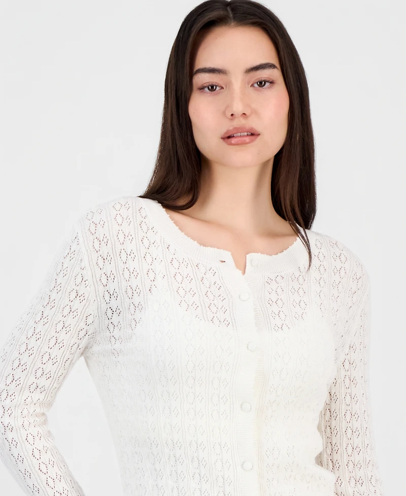 And Now This Women's Pointelle Cardigan, Macy's Exclusive