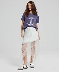 And Now This Women's Cotton Anchor Graphic-Print Tee, Macy's Exclusive