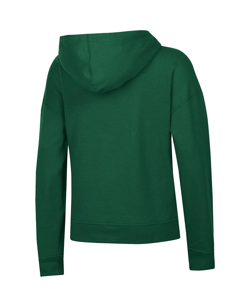 Champion Women's Green Michigan State Spartans Powerblend Fleece Pullover Hoodie