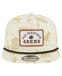 New Era Men's Cream San Francisco 49ers Desert Rose 19TWENTY Adjustable Hat