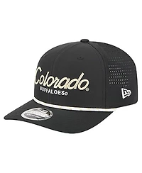 New Era Men's Black Colorado Buffaloes Script Performance Rope 9SEVENTY Adjustable Hat