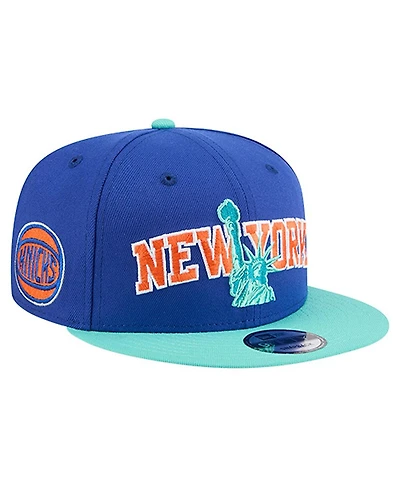New Era Men's Blue/Turquoise New York Knicks 9FIFTY Snapback Hat