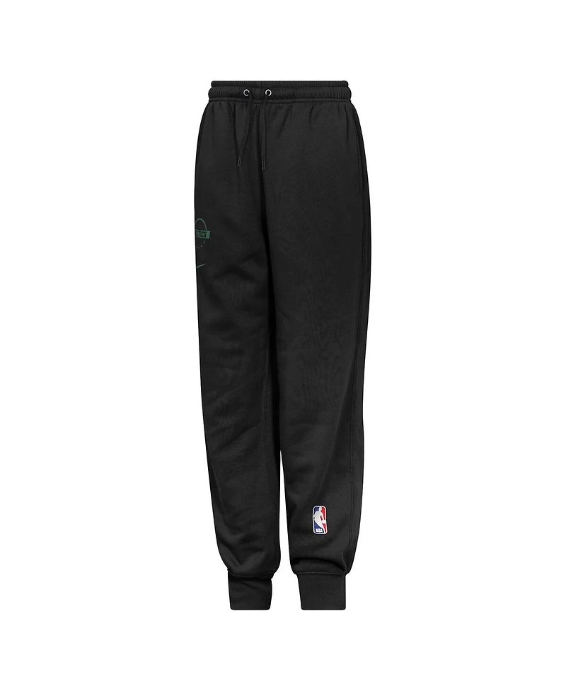 Nike Big Boys and Girls Black Boston Celtics Club Fleece Practice Jogger Pants