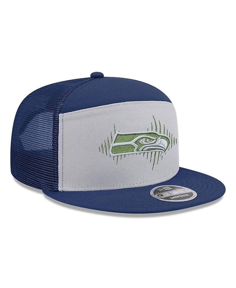 New Era Men's Wolf Gray Seattle Seahawks 2025 Rivalries Collection Team Split Panel 9FIFTY Snapback Hat