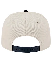 New Era Men's Cream/Navy Michigan Wolverines Loyal Corduroy 9SEVENTY Adjustable Hat