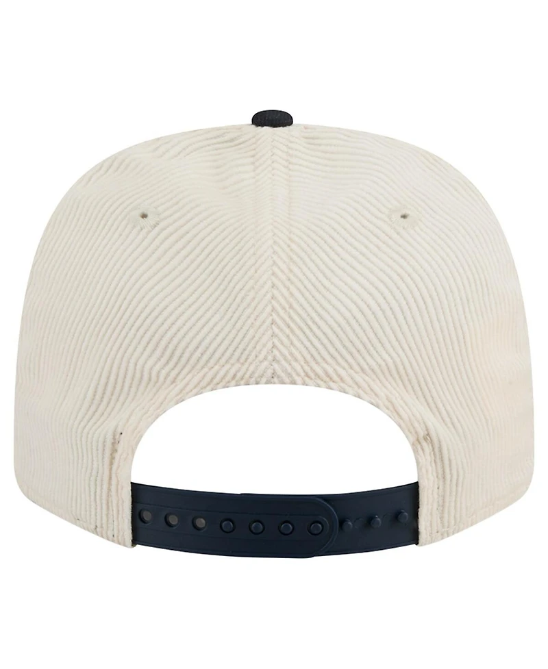 New Era Men's Cream/Black Notre Dame Fighting Irish Loyal Corduroy 9SEVENTY Adjustable Hat