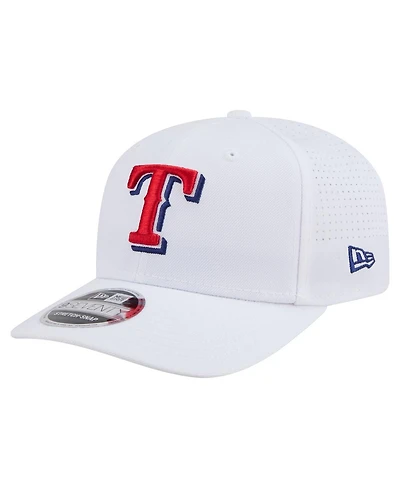 New Era Men's White Texas Rangers Coolera 9SEVENTY Adjustable Hat