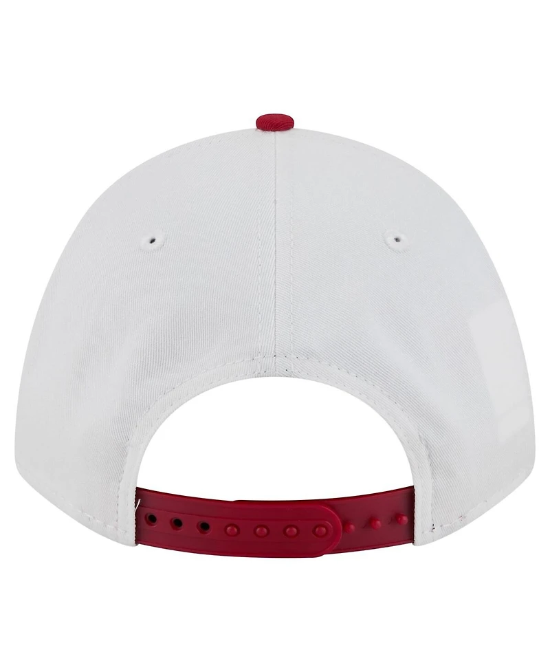 New Era Men's White/Garnet South Carolina Gamecocks Arch Two-Tone Rope 9FORTY A-Frame M-Crown Adjustable Hat