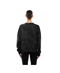 New Era Women's Black Vegas Golden Knights Oversized Throwback Mineral Wash Sweatshirt