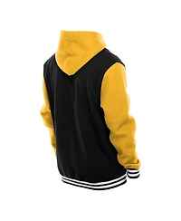 New Era Men's Black/Gold Boston Bruins Full-Snap Fleece Hoodie Jacket