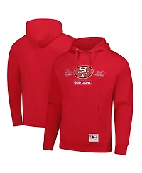 Mitchell & Ness Men's Scarlet San Francisco 49ers Nfl x Bud Light Vintage Pullover Hoodie