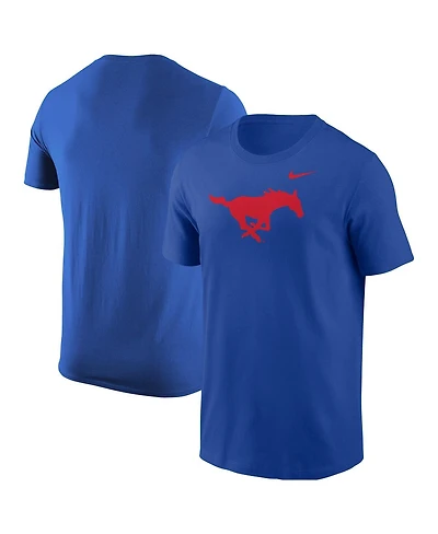 Nike Men's Royal Smu Mustangs Primary Logo T-Shirt