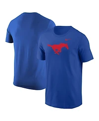 Nike Men's Royal Smu Mustangs Primary Logo T-Shirt