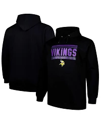 Fanatics Men's Black Minnesota Vikings Big Tall Pop Pullover Hoodie