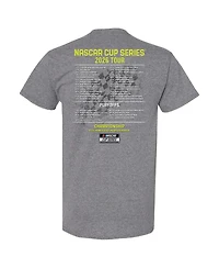 Hendrick Motorsports Team Collection Men's Heather Charcoal William Byron 2026 Nascar Schedule T-Shirt