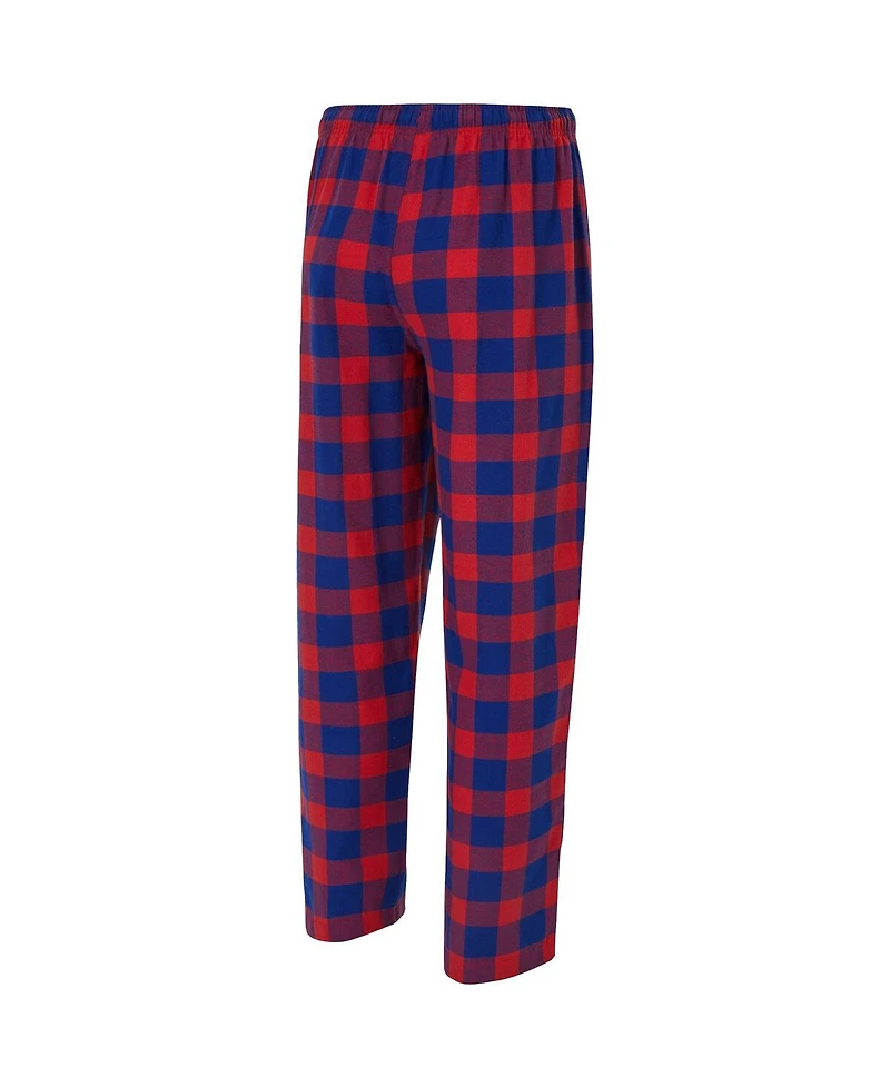 Concepts Sport Men's 2-Piece Royal/Red New York Giants Avondale T-Shirt and Flannel Pants Set