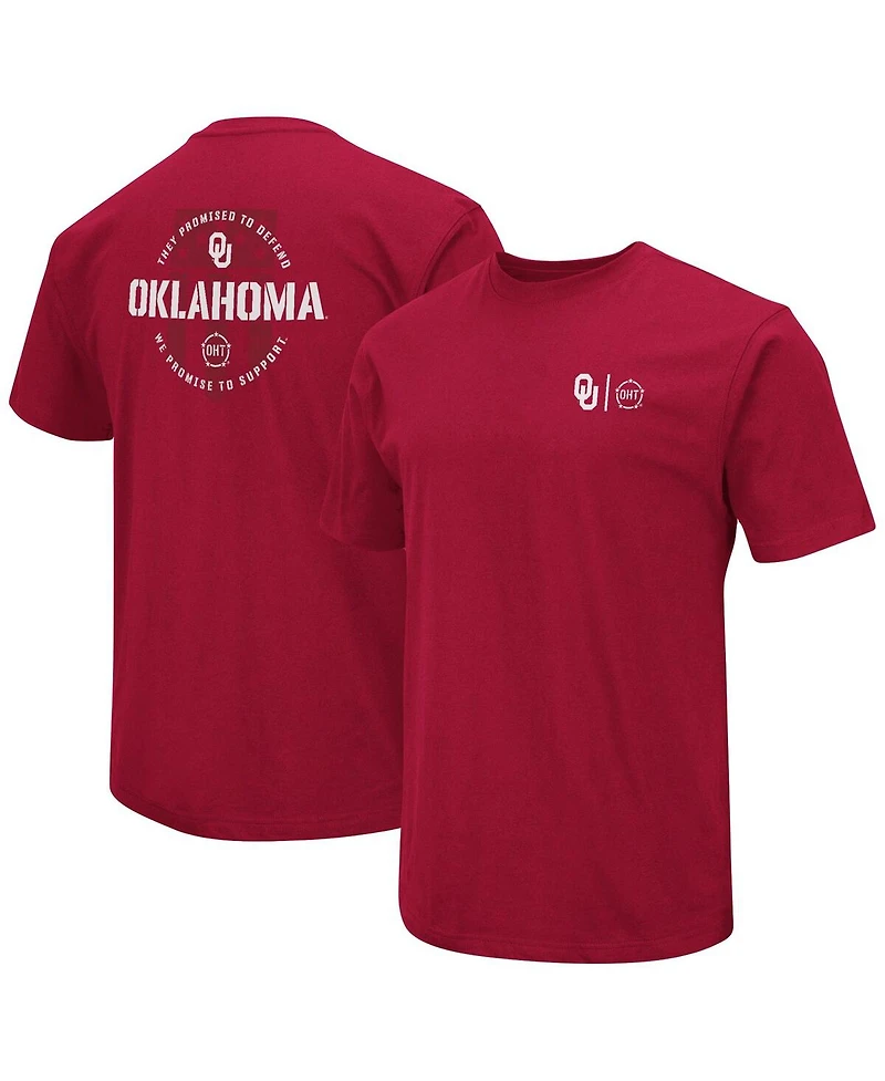 Colosseum Men's Crimson Oklahoma Sooners Oht Military Appreciation T-Shirt
