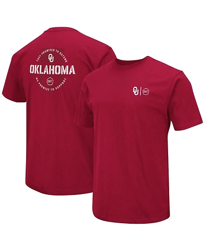 Colosseum Men's Crimson Oklahoma Sooners Oht Military Appreciation T-Shirt