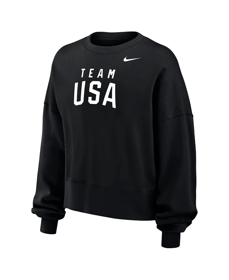 Nike Women's Team Usa Oversized Phoenix Pullover Sweatshirt