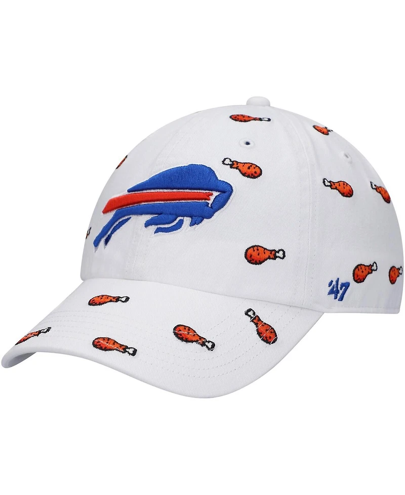 '47 Brand Women's White Buffalo Bills Team Confetti Clean Up Adjustable Hat