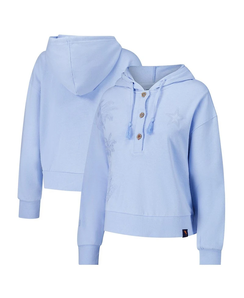 Margaritaville Women's Light Blue Dallas Cowboys Island Dream Solid Pullover Hoodie