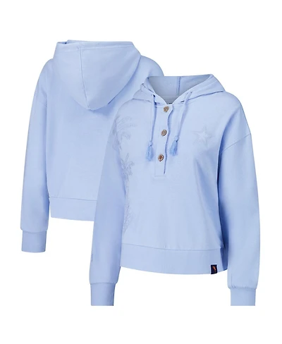 Margaritaville Women's Light Blue Dallas Cowboys Island Dream Solid Pullover Hoodie