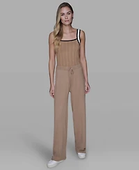 Karl Lagerfeld Paris Petite Wide-Leg Ankle Pants
