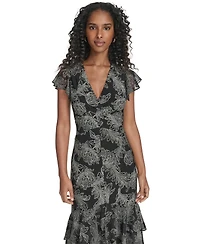 Tommy Hilfiger Petite Printed Midi Dress
