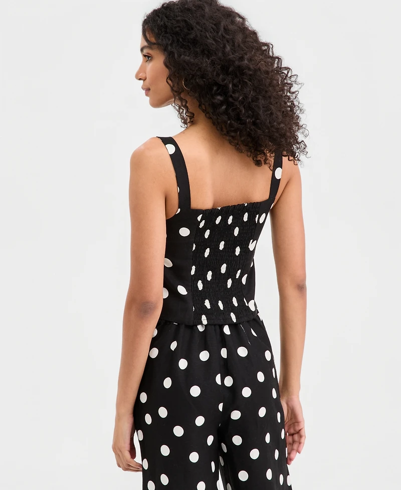 On 34th Women's Polka Dot Button-Front Tank, Macy's Exclusive