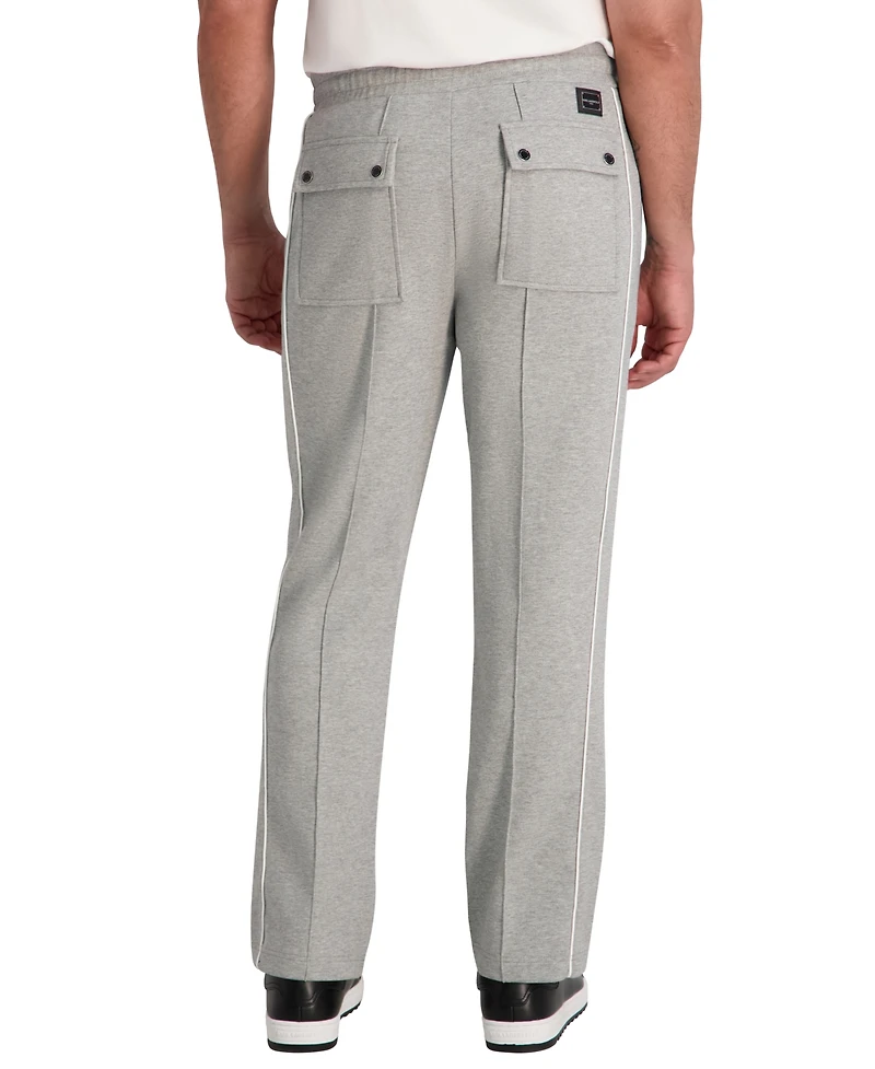 Karl Lagerfeld Paris Men's Metal Logo Patch Track Pants