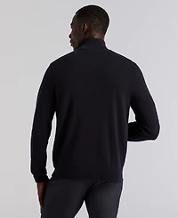 Perry Ellis Men's Quilted Front Zip Sweater