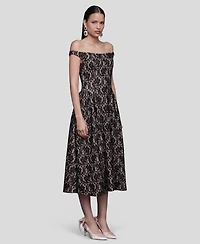 Avec Les Filles Women's Sleeveless Off the Shoulder Dress