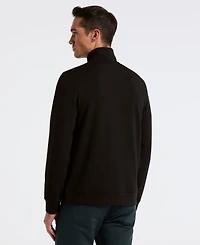 Perry Ellis Men's Neoprene Quarter Zip Long-Sleeve Sweater