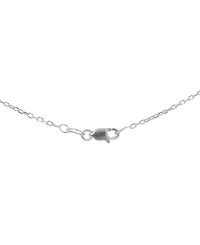 Macy's Tahitian Pearl (8mm) and Diamond (1/10 ct. t.w.) Pendant Necklace in Sterling Silver