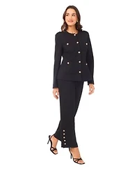 Cece Womens Long Sleeve Knit Blazer Tailored Pants