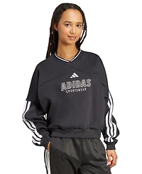 adidas Women's V-Neck Sweatshirt