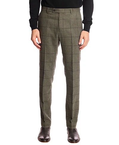 Paisley & Gray Men's Downing Slim-Fit Sage Windowpane Pants